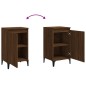 vidaXL Mesita de noche madera contrachapada roble marrón 40x35x70 cm vidaXL Mesita de noche madera contrachapada roble marrón 40x35x70 cm