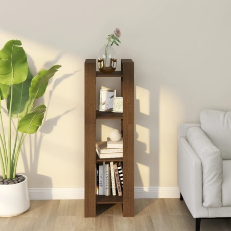 vidaXL Estantería/divisor espacios madera marrón miel 41x35x125 cm