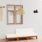 vidaXL Juego muebles de jardín y cojines 3 pzas madera maciza acacia