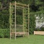 vidaXL Banco de jardín con pérgola bambú 116 cm vidaXL Banco de jardín con pérgola bambú 116 cm