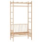 vidaXL Banco de jardín con pérgola bambú 116 cm vidaXL Banco de jardín con pérgola bambú 116 cm