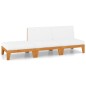 vidaXL Juego muebles de jardín y cojines 3 pzas madera maciza acacia