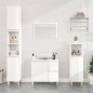 vidaXL Armario de baño madera contrachapada blanco brillo 30x30x100 cm vidaXL Armario de baño madera contrachapada blanco brillo 30x30x100 cm