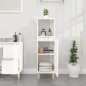 vidaXL Armario de baño madera contrachapada blanco brillo 30x30x100 cm vidaXL Armario de baño madera contrachapada blanco brillo 30x30x100 cm