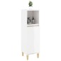 vidaXL Armario de baño madera contrachapada blanco brillo 30x30x100 cm vidaXL Armario de baño madera contrachapada blanco brillo 30x30x100 cm