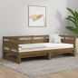 vidaXL Sofá cama extraíble madera de pino marrón miel 2x(80x200) cm vidaXL Sofá cama extraíble madera de pino marrón miel 2x(80x200) cm