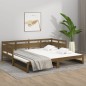 vidaXL Sofá cama extraíble madera de pino marrón miel 2x(80x200) cm vidaXL Sofá cama extraíble madera de pino marrón miel 2x(80x200) cm