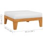 vidaXL Juego muebles de jardín y cojines 3 pzas madera maciza acacia