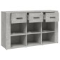 vidaXL Aparador de madera contrachapada gris hormigón 100x30x59,5 cm vidaXL Aparador de madera contrachapada gris hormigón 100x30x59,5 cm