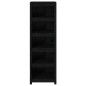 vidaXL Estantería madera maciza de pino negra 50x35x154 cm