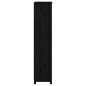 vidaXL Estantería madera maciza de pino negra 50x35x154 cm