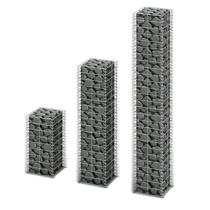 vidaXL Cestas de muro de gaviones alambre galvanizado 3 unidades vidaXL Cestas de muro de gaviones alambre galvanizado 3 unidades
