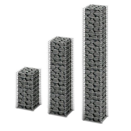 vidaXL Cestas de muro de gaviones alambre galvanizado 3 unidades 