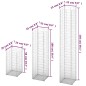 vidaXL Cestas de muro de gaviones alambre galvanizado 3 unidades vidaXL Cestas de muro de gaviones alambre galvanizado 3 unidades