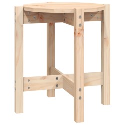 vidaXL Mesa de centro de madera de pino maciza Ø 42,5x45 cm