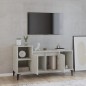 vidaXL Mueble para TV madera contrachapada gris hormigón 100x35x55 cm vidaXL Mueble para TV madera contrachapada gris hormigón 100x35x55 cm