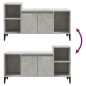 vidaXL Mueble para TV madera contrachapada gris hormigón 100x35x55 cm vidaXL Mueble para TV madera contrachapada gris hormigón 100x35x55 cm