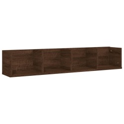 vidaXL Estante de pared para CD madera color roble marrón 100x18x18 cm