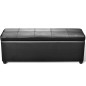 vidaXL Banco largo de almacenamiento de madera negro vidaXL Banco largo de almacenamiento de madera negro