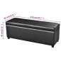 vidaXL Banco largo de almacenamiento de madera negro vidaXL Banco largo de almacenamiento de madera negro