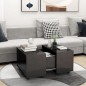 vidaXL Mesa de centro madera contrachapada gris brillante 60x60x38 cm vidaXL Mesa de centro madera contrachapada gris brillante 60x60x38 cm