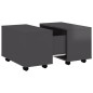 vidaXL Mesa de centro madera contrachapada gris brillante 60x60x38 cm vidaXL Mesa de centro madera contrachapada gris brillante 60x60x38 cm