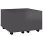vidaXL Mesa de centro madera contrachapada gris brillante 60x60x38 cm vidaXL Mesa de centro madera contrachapada gris brillante 60x60x38 cm