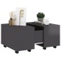 vidaXL Mesa de centro madera contrachapada gris brillante 60x60x38 cm vidaXL Mesa de centro madera contrachapada gris brillante 60x60x38 cm
