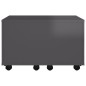 vidaXL Mesa de centro madera contrachapada gris brillante 60x60x38 cm vidaXL Mesa de centro madera contrachapada gris brillante 60x60x38 cm