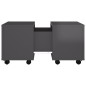 vidaXL Mesa de centro madera contrachapada gris brillante 60x60x38 cm vidaXL Mesa de centro madera contrachapada gris brillante 60x60x38 cm