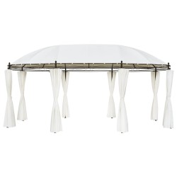 vidaXL Cenador blanco crema 530x350x265 cm