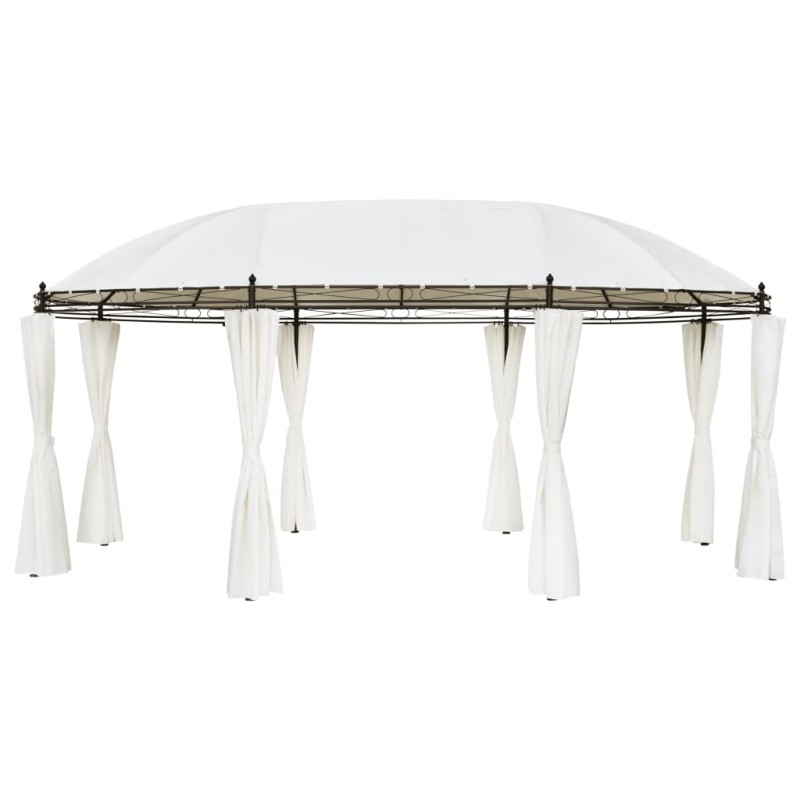 vidaXL Cenador blanco crema 530x350x265 cm vidaXL Cenador blanco crema 530x350x265 cm