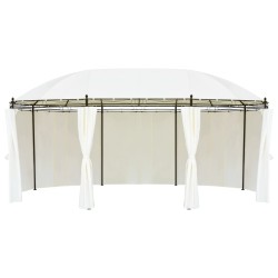 vidaXL Cenador blanco crema 530x350x265 cm