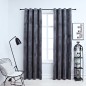 vidaXL Cortinas opacas anillas 2 uds terciopelo antracita 140x175 cm vidaXL Cortinas opacas anillas 2 uds terciopelo antracita 140x175 cm