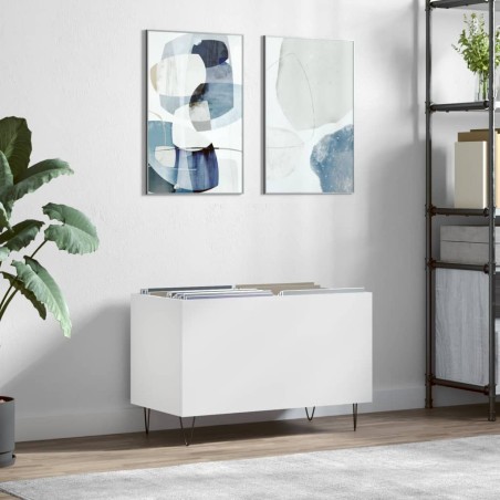 vidaXL Mueble para discos madera contrachapada blanco 74,5x38x48 cm