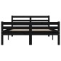 vidaXL Estructura de cama madera maciza negra 140x200 cm