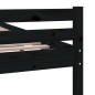 vidaXL Estructura de cama madera maciza negra 140x200 cm