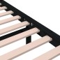 vidaXL Estructura de cama madera maciza negra 140x200 cm