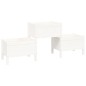 vidaXL Jardinera de madera de pino maciza blanca 178,5x44x75 cm vidaXL Jardinera de madera de pino maciza blanca 178,5x44x75 cm