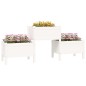 vidaXL Jardinera de madera de pino maciza blanca 178,5x44x75 cm vidaXL Jardinera de madera de pino maciza blanca 178,5x44x75 cm