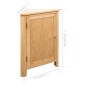 vidaXL Armario de esquina de madera maciza de roble 59x45x80 cm vidaXL Armario de esquina de madera maciza de roble 59x45x80 cm