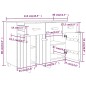 vidaXL Aparador HAMAR madera de pino maciza marrón miel 113x40x80 cm vidaXL Aparador HAMAR madera de pino maciza marrón miel 113x40x80 cm
