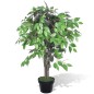 vidaXL Planta artificial árbol ficus con macetero 90 cm vidaXL Planta artificial árbol ficus con macetero 90 cm