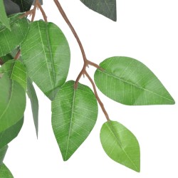vidaXL Planta artificial árbol ficus con macetero 90 cm  