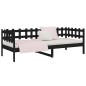vidaXL Sofá cama de madera maciza de pino negro 80x200 cm vidaXL Sofá cama de madera maciza de pino negro 80x200 cm