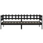 vidaXL Sofá cama de madera maciza de pino negro 80x200 cm vidaXL Sofá cama de madera maciza de pino negro 80x200 cm
