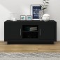 vidaXL Mueble de TV madera contrachapada negro 102x35x45 cm vidaXL Mueble de TV madera contrachapada negro 102x35x45 cm