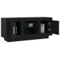 vidaXL Mueble de TV madera contrachapada negro 102x35x45 cm vidaXL Mueble de TV madera contrachapada negro 102x35x45 cm