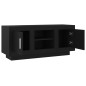 vidaXL Mueble de TV madera contrachapada negro 102x35x45 cm vidaXL Mueble de TV madera contrachapada negro 102x35x45 cm
