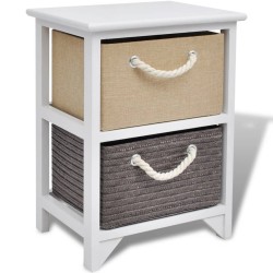 vidaXL Mesita de noche de madera 